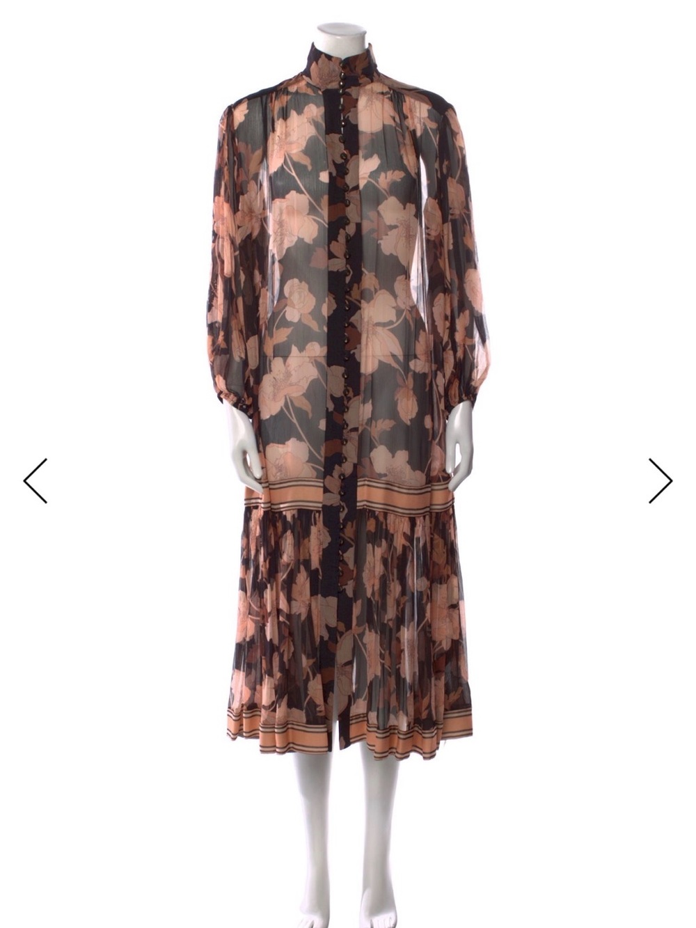 Zimmermann concert midi silk paneled in style of dress
